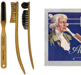 Первые массово производимые зубные щётки