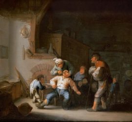 «Удаление зуба в парикмахерской» — Адриан ван Остаде (1637)