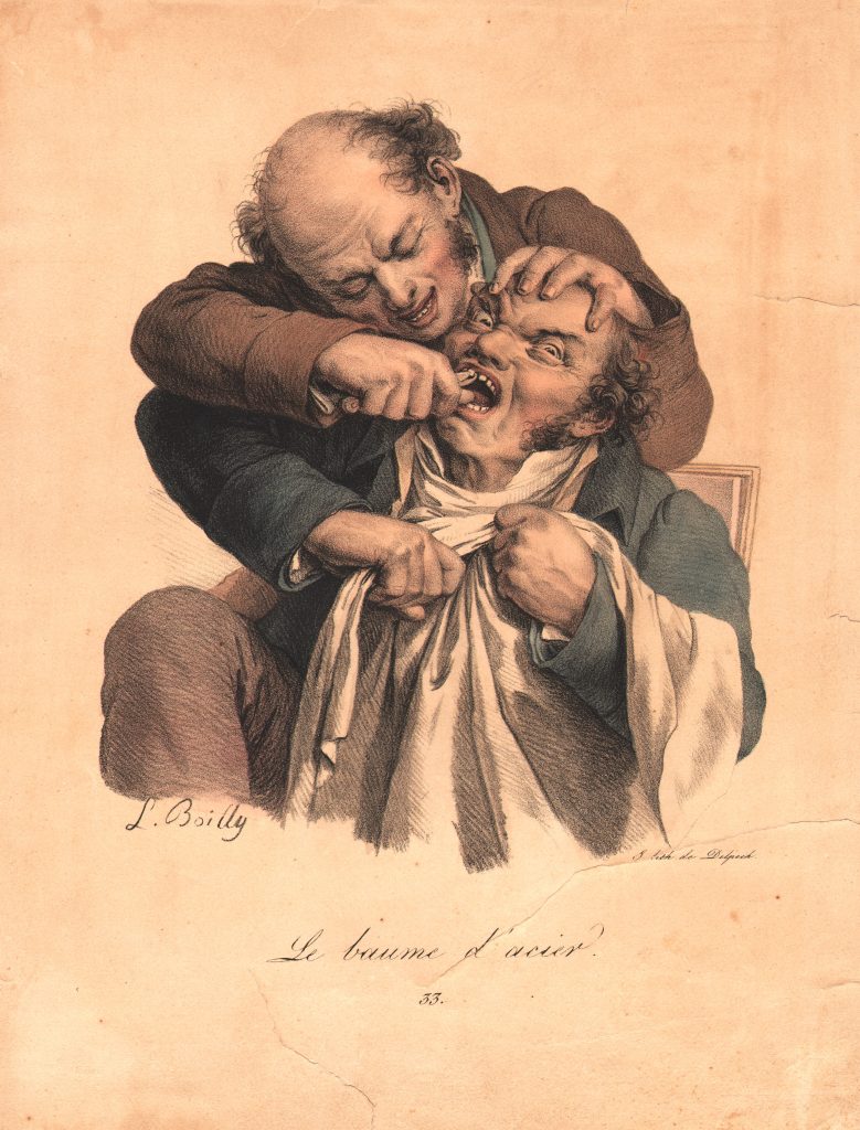 «Лекарь, извлекающий зуб у пациента» - Луи Леопольд Бойли (1825)