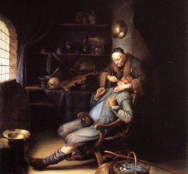 Удаление зуба - Герард Дау (1630-1635)